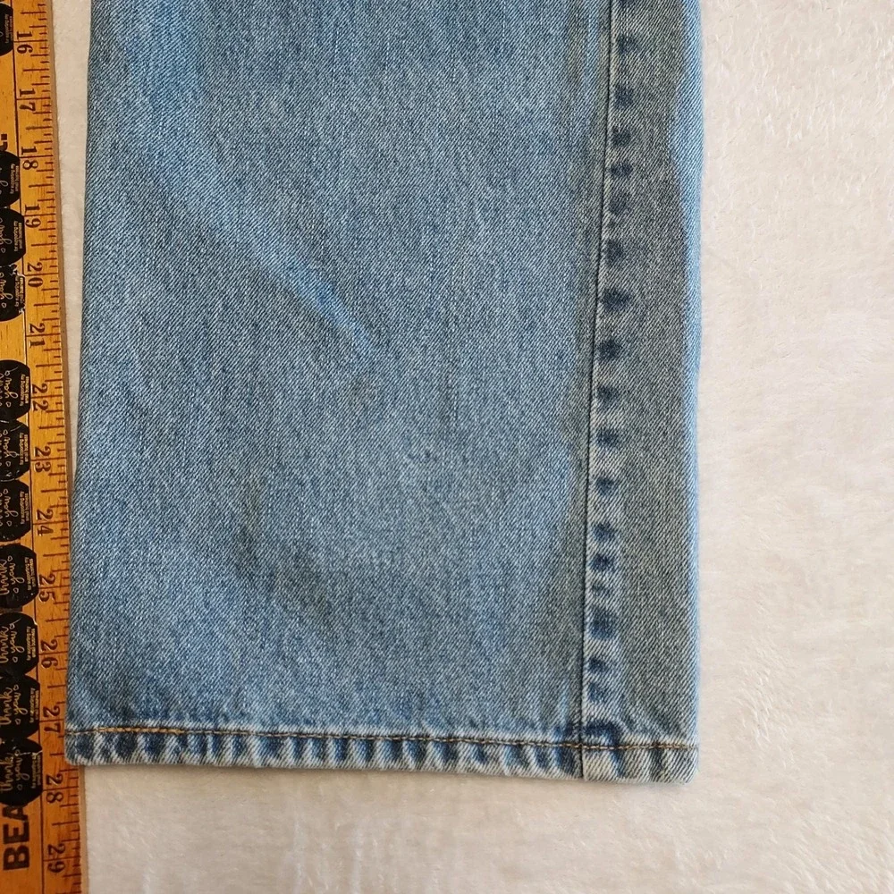 Levis 505 Regular Fit Mens Jeans 42x30 Medium Wash Blue Straight Leg Denim